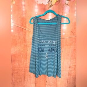 Maurices Blue Striped Tank Top